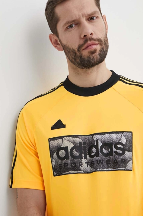 Majica kratkih rukava adidas TIRO za muškarce, boja: žuta, s uzorkom, IS1536