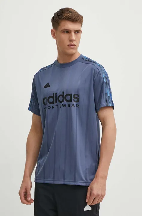 adidas t-shirt TIRO męski kolor niebieski z nadrukiem IS1540