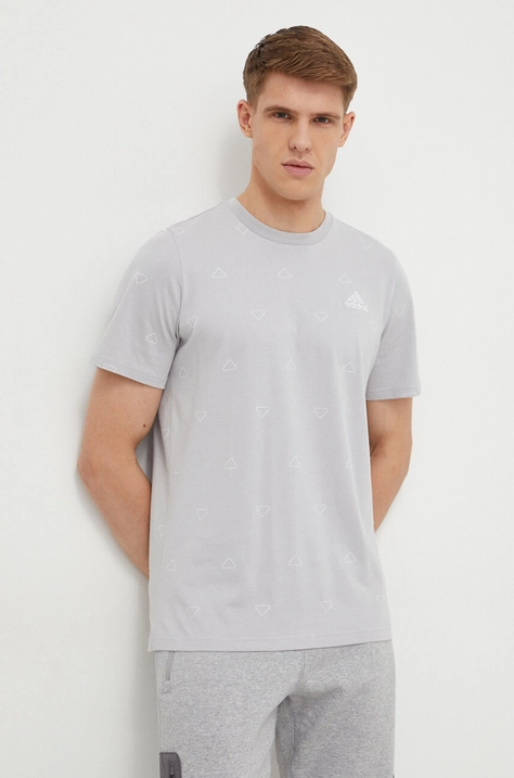 adidas t-shirt in cotone uomo colore grigio  IS1827