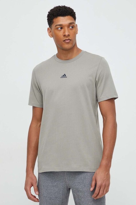adidas t-shirt bawełniany TIRO TIRO męski kolor zielony z nadrukiem IS2872