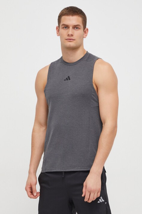 adidas Performance tricou de antrenament Designed for Training culoarea gri IS3819