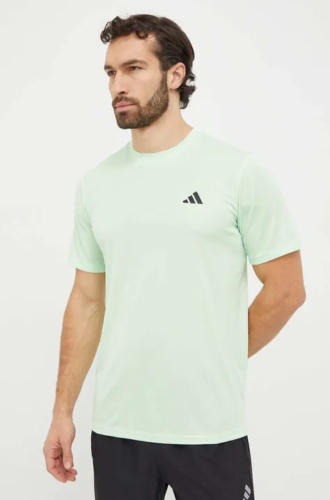 Kratka majica za vadbo adidas Performance Training Essentials zelena barva
