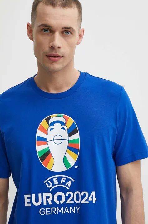 adidas Performance t-shirt Euro 2024 męski kolor niebieski z nadrukiem IT9293