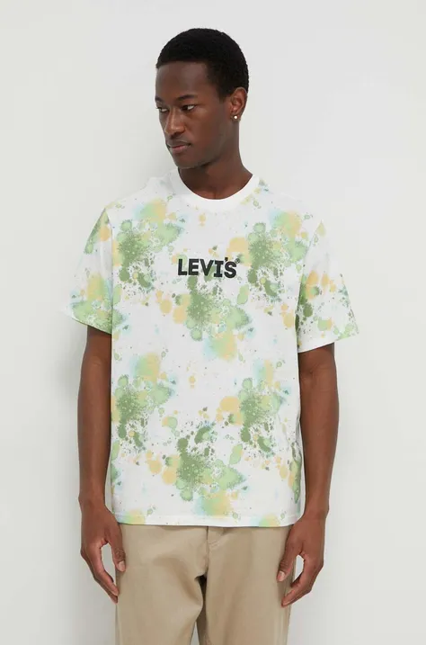 Levi's pamut póló férfi, nyomott mintás