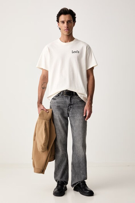 Levi's T-shirt basic męski bawełniany RELAXED FIT TEE beżowy 16143