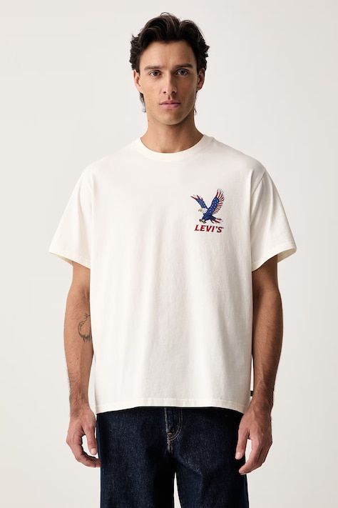 Levi's T-shirt basic męski bawełniany RELAXED FIT TEE beżowy 16143