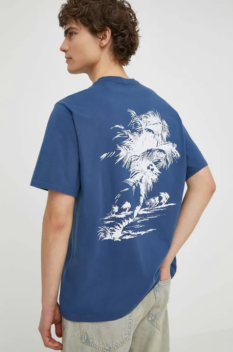 Памучна тениска Levi's в синьо с принт