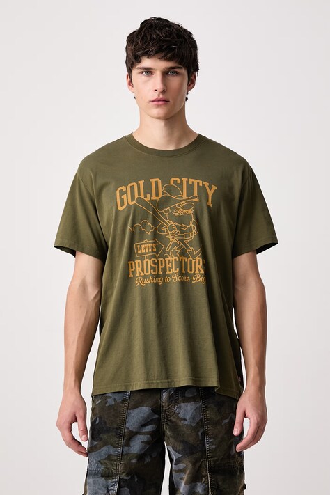 Levi's T-shirt basic męski bawełniany RELAXED FIT TEE zielony 16143