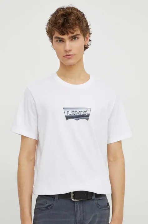 Тениска Levi's в бяло с принт