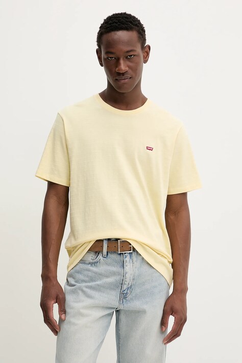 Levi's tricou din bumbac culoarea rosu, neted