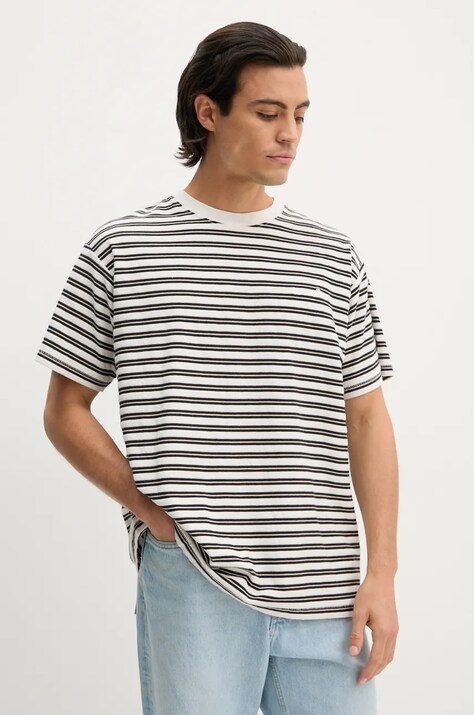 Levi's tricou din bumbac barbati, culoarea alb, modelator