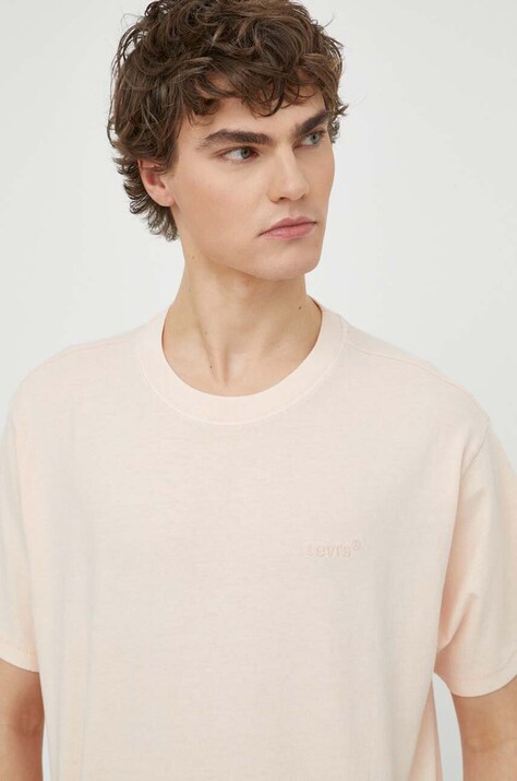 Levi's tricou din bumbac barbati, culoarea roz, modelator