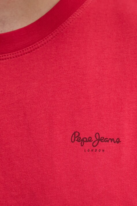 Бавовняна футболка Pepe Jeans Jacko — SS24-TSM0HF, червоний — фото 5