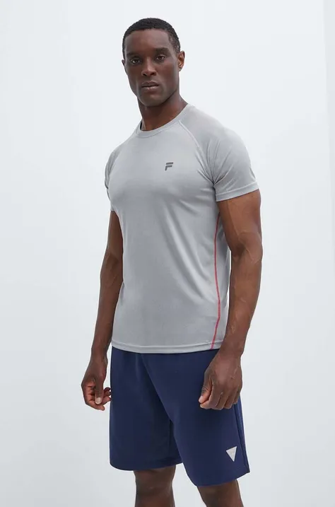 Bežecké tričko Fila Rozzano šedá farba, jednofarebné, FAM0630