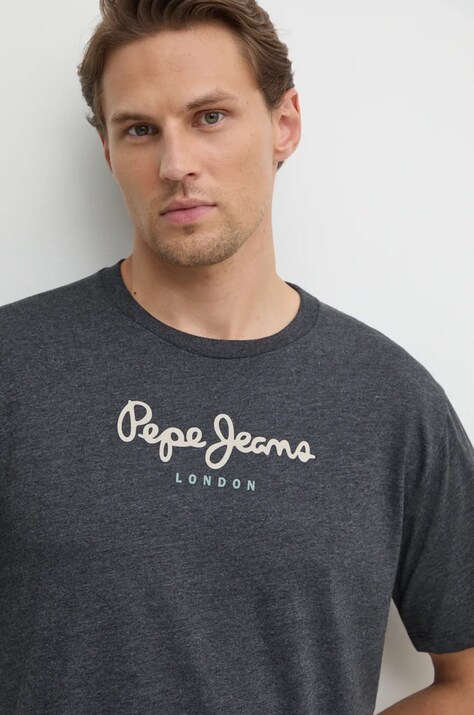 Pepe Jeans футболка чоловіча бавовняна EGGO N — SS24-TSM0IO, сірий — фото 4