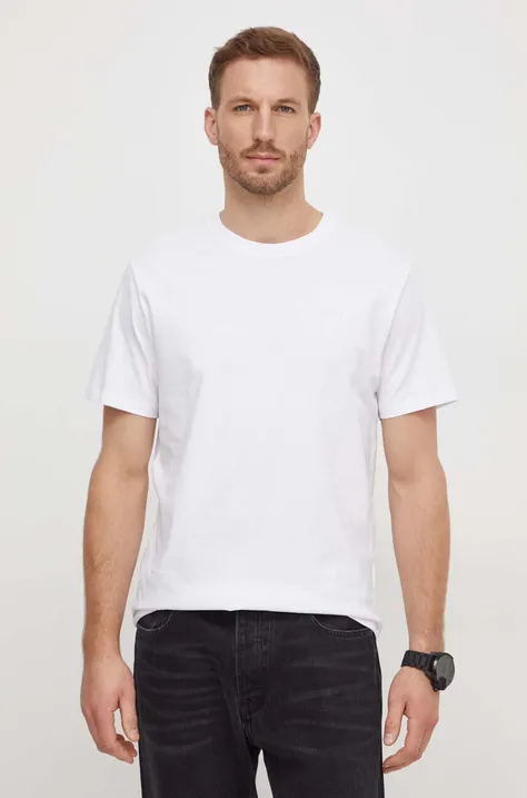 Bavlnené tričko Pepe Jeans Connor pánske, biela farba, jednofarebné