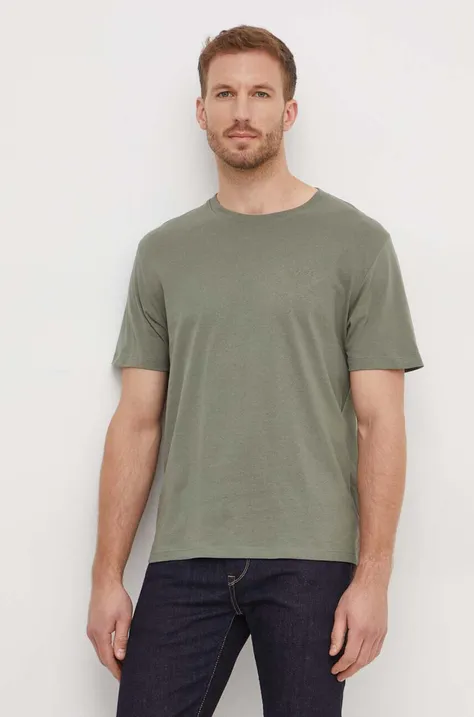 Бавовняна футболка Pepe Jeans Connor чоловіча колір зелений однотонна