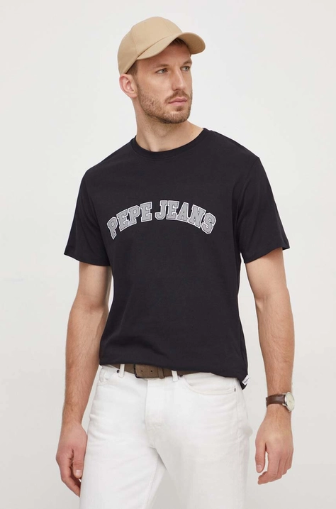 Pepe Jeans t-shirt in cotone uomo colore nero