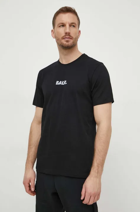 BALR. tricou din bumbac barbati, culoarea negru, cu imprimeu