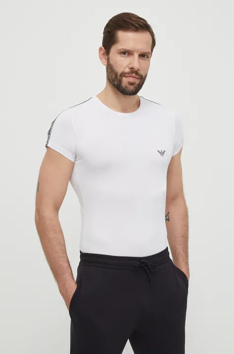 Emporio Armani Underwear póló otthoni viseletre fehér, nyomott mintás, 111035 4R523