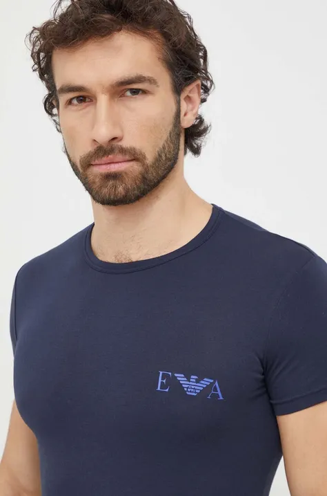 Emporio Armani Underwear maglietta lounge pacco da 2 colore blu navy