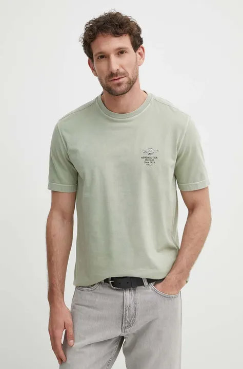 Aeronautica Militare t-shirt in cotone uomo colore verde TS2205J633