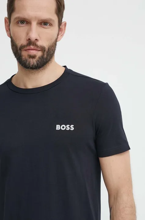 Pamučna majica Boss Green za muškarce, bez uzorka