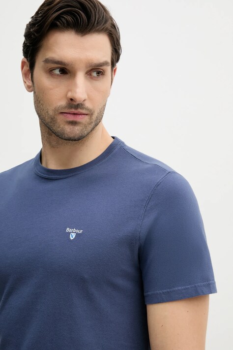 Barbour tricou din bumbac barbati, neted