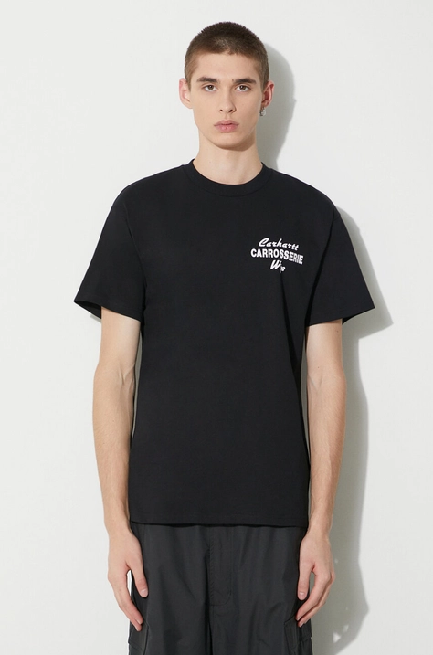 Carhartt WIP cotton t-shirt S/S Mechanics T-Shirt men's black color I032880.89XX