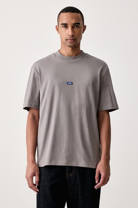 HUGO Blue T-shirt męski bawełniany Nieros szary 50509991