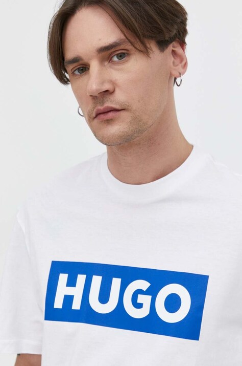 Бавовняна футболка Hugo Blue Nico — фото 4