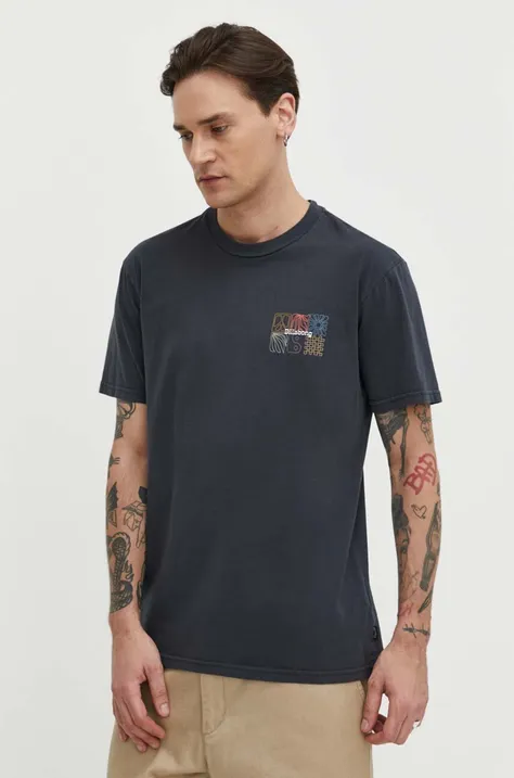 Pamučna majica Billabong za muškarce, boja: siva, s tiskom, ABYZT02278