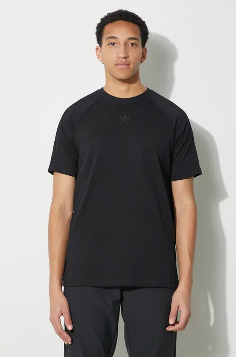 Βαμβακερό μπλουζάκι adidas Originals ανδρικά, χρώμα μαύρο IR9450
