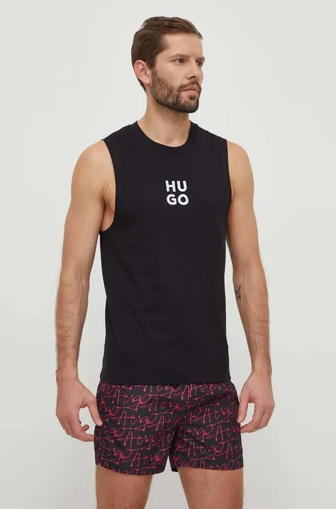 HUGO tricou din bumbac bărbați, culoarea negru 50510189