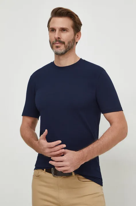 United Colors of Benetton t-shirt sötétkék, férfi, sima