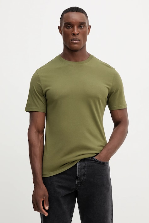 Хлопковая футболка United Colors of Benetton цвет розовый однотонная 3U53J1F15