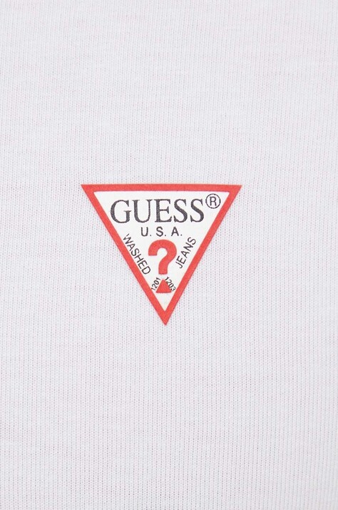 Бавовняна футболка Guess — SS24-TSM0WA, білий — фото 4