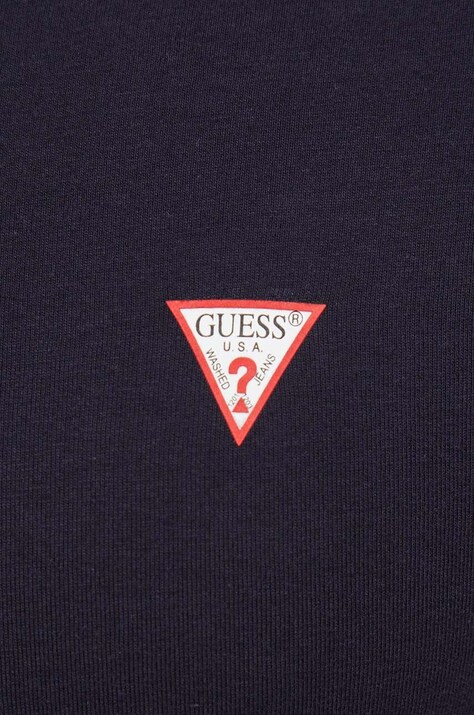 Бавовняна футболка Guess — SS24-TSM0WA, темно-синій — фото 4