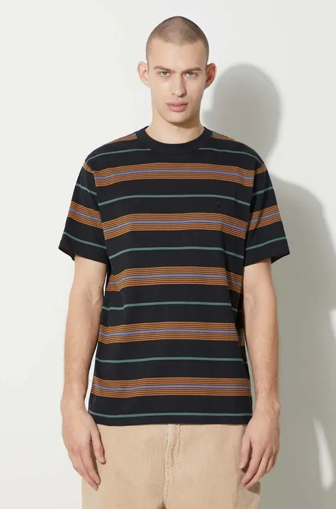 Carhartt WIP cotton t-shirt S/S Haynes T-Shirt men’s black color I032848.1XMXX
