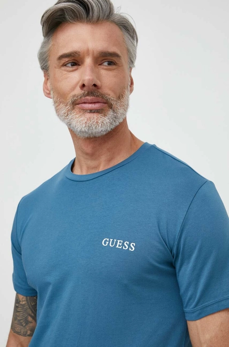 Guess t-shirt JOE męski kolor granatowy z nadrukiem U4GM01 K6YW0