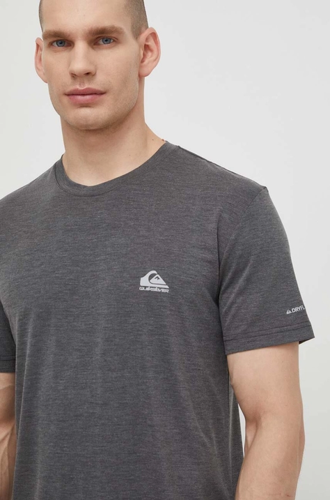 Běžecké tričko Quiksilver Coastal šedá barva