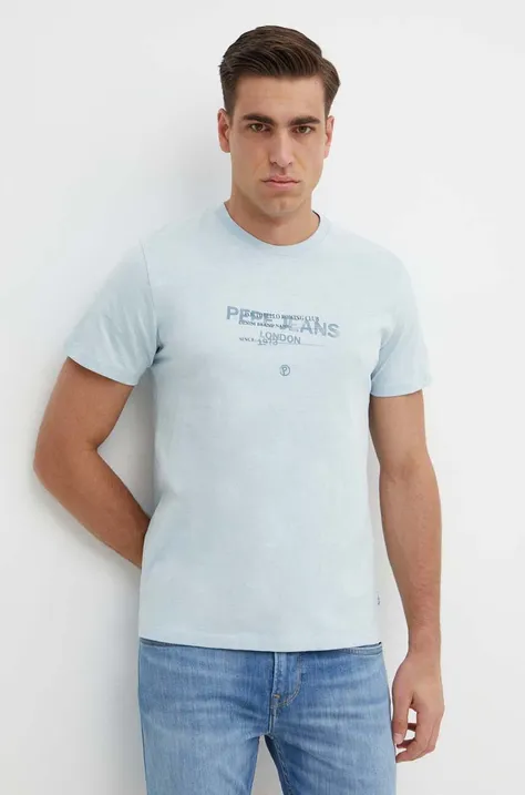 Бавовняна футболка Pepe Jeans CINTHOM чоловіча з принтом PM509369