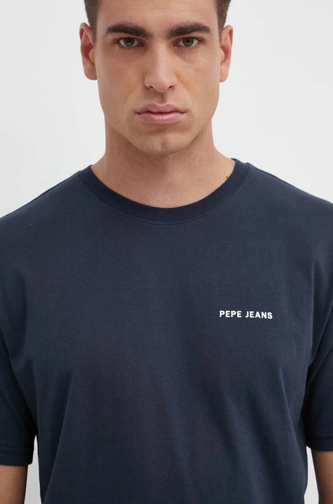 Pepe Jeans t-shirt bawełniany CALLUM męski kolor granatowy z nadrukiem PM509370