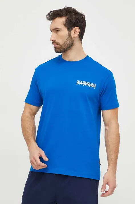 Napapijri t-shirt in cotone uomo colore blu