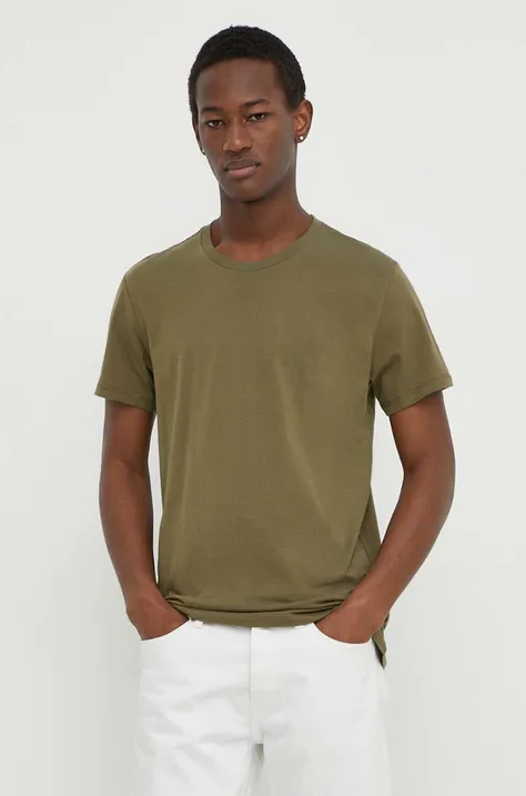 Pamučna majica Levi's 2-pack za muškarce, boja: zelena, bez uzorka
