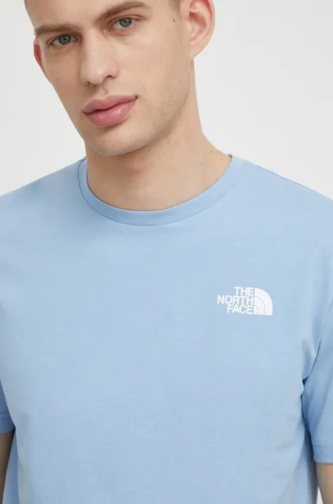 The North Face cotton t-shirt men’s blue color