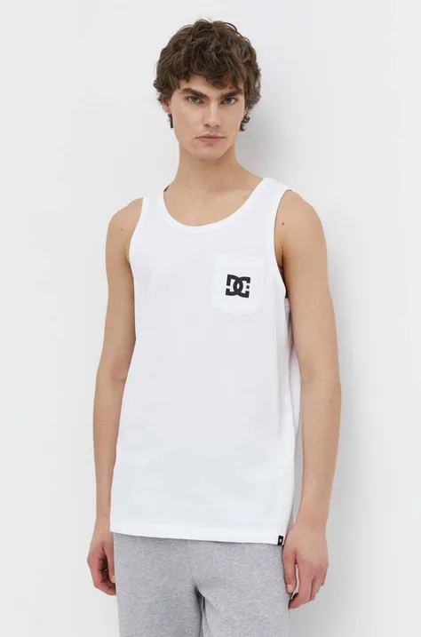 Βαμβακερό μπλουζάκι DC Star ανδρικό, χρώμα: άσπρο, ADYZT05378