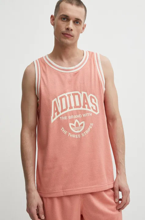 Kratka majica adidas Originals moška, roza barva, IS2899