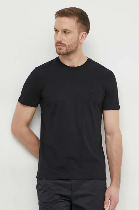 Βαμβακερό μπλουζάκι Liu Jo ανδρικά, χρώμα: μαύρο