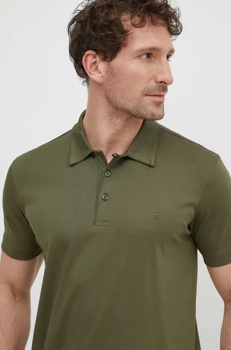 Bavlnené polo tričko Liu Jo zelená farba, jednofarebný